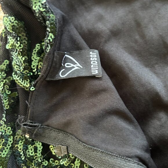 Windsor Formal Dress Black with Green Sequins – XS, Wicked Vibes, Wounded Bird - Picture 5 of 9